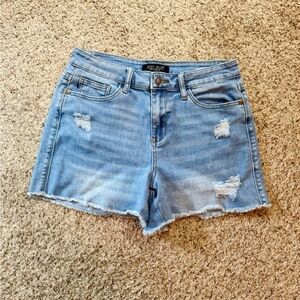 Judy Blue Ripped Light Blue Shorts